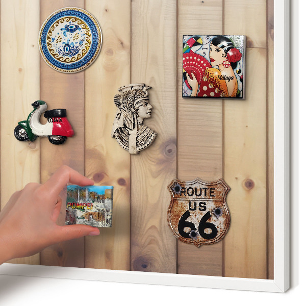 Tablero magnético metálico para souvenirs en color blanco Tablas de madera