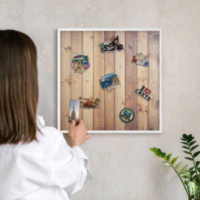 Tablero magnético metálico para souvenirs en color blanco Tablas de madera
