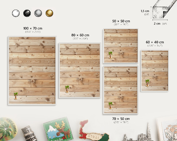 Tablero magnético de pared para imanes con marco blanco Tablas de madera
