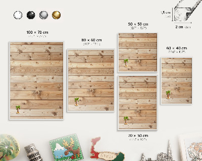 Tablero magnético de pared para imanes con marco blanco Tablas de madera