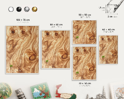 Tablero magnético de pared para imanes con marco blanco Textura de madera