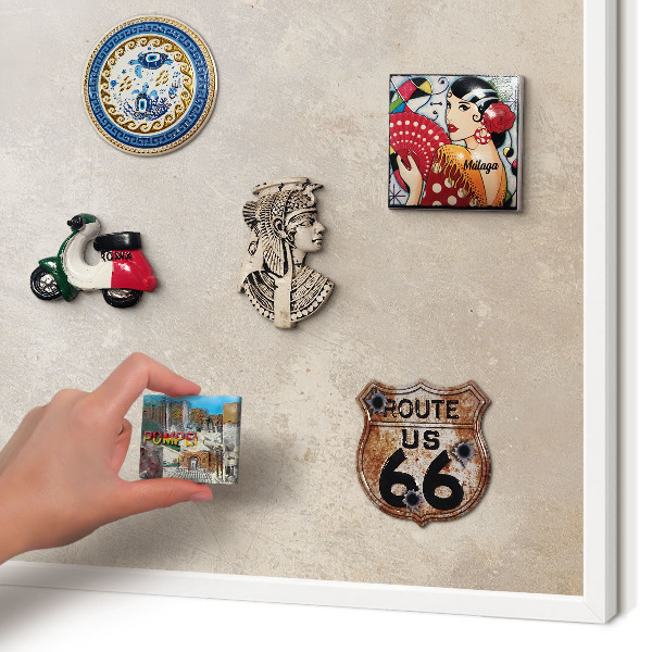 Tablero magnético de pared para imanes con marco blanco Fondo neutro