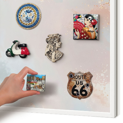 Tablero magnético de pared para imanes con marco blanco Armonía pastel