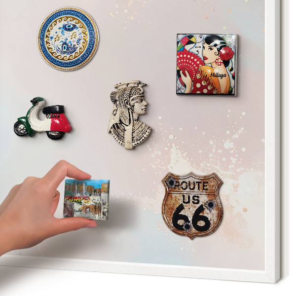 Tablero magnético de pared para imanes con marco blanco Armonía pastel