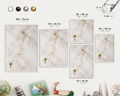 Tablero magnético metálico para souvenirs en color blanco Elegancia floral
