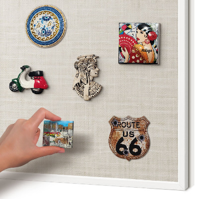 Tablero magnético de pared para imanes con marco blanco Elegancia sutil