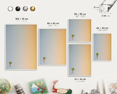 Tablero magnético de pared para imanes con marco blanco Degradado pastel