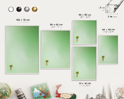Tablero magnético metálico para souvenirs en color blanco Armonía verde