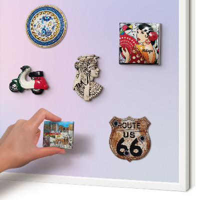 Tablero magnético de pared para imanes con marco blanco Degradado pastel