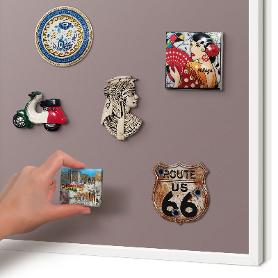 Tablero magnético de pared para imanes con marco blanco Marrón ceniza