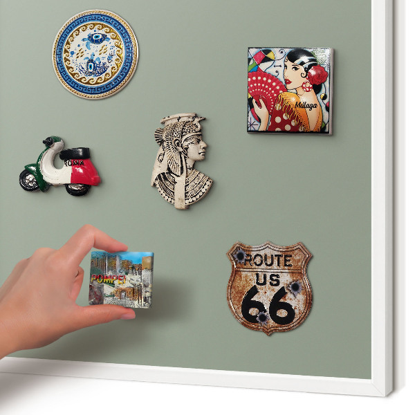 Tablero magnético de pared para imanes con marco blanco Sabio