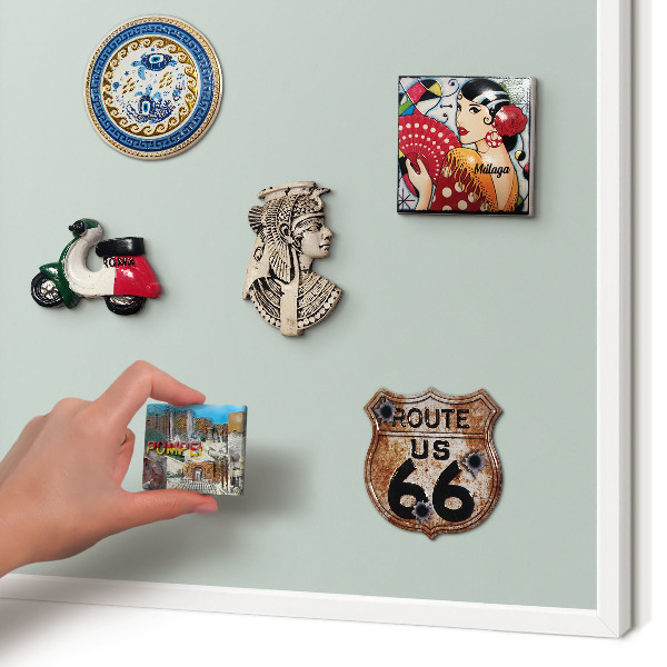 Tablero magnético de pared para imanes con marco blanco Menta clara