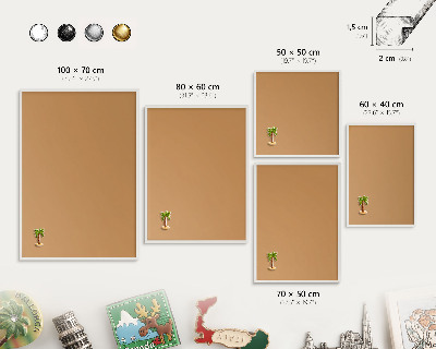 Tablero magnético de pared para imanes con marco blanco Naranja apagado