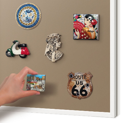 Tablero magnético de pared para imanes con marco blanco Marrón neutro