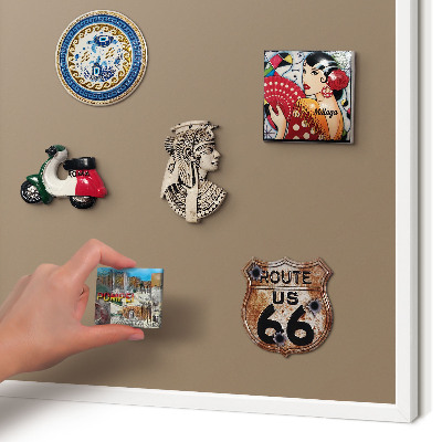 Tablero magnético de pared para imanes con marco blanco Marrón neutro