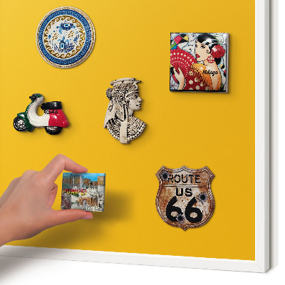 Tablero magnético de pared para imanes con marco blanco Naranja intenso