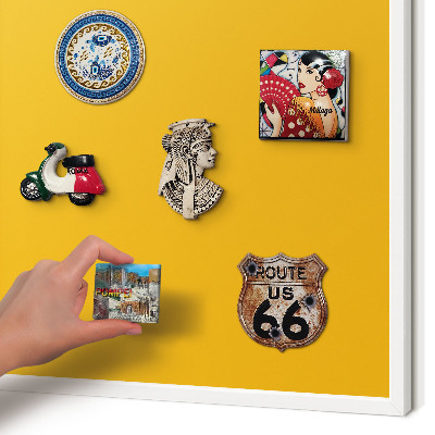 Tablero magnético de pared para imanes con marco blanco Naranja intenso