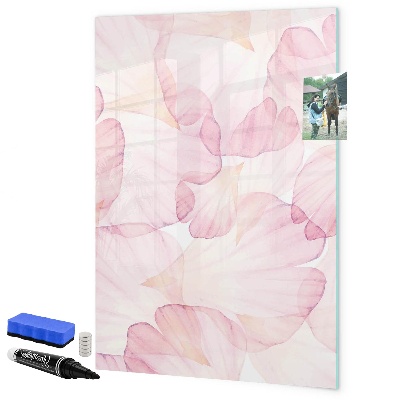 Pizarra borrable de cristal con imanes Tablero elegante para fotos y notas.