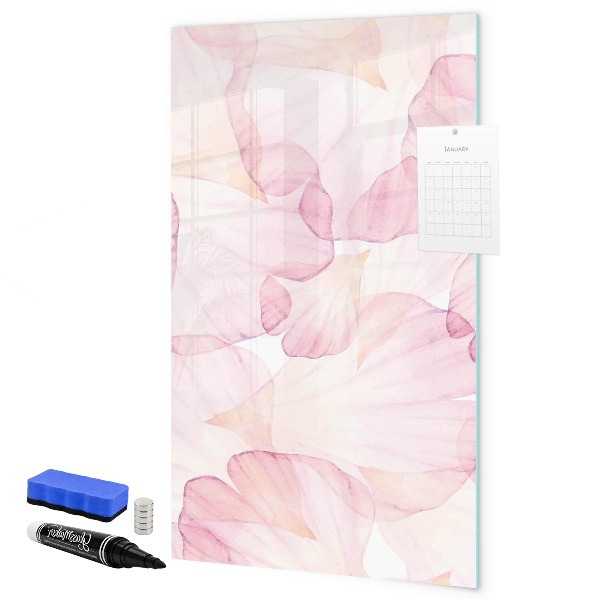 Pizarra borrable de cristal con imanes Tablero elegante para fotos y notas.