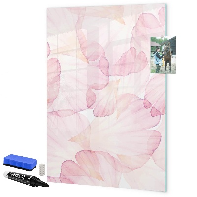 Pizarra borrable de cristal con imanes Tablero elegante para fotos y notas.