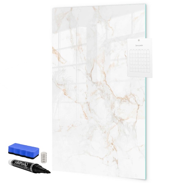 Pizarra borrable de cristal con imanes Tablero elegante para fotos y notas.