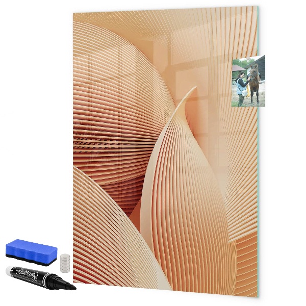 Pizarra borrable de cristal con imanes Tablero moderno para notas y fotos