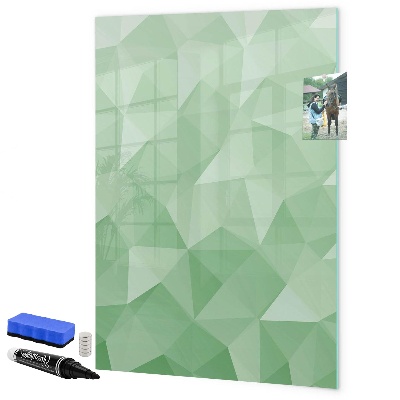Pizarra borrable de cristal con imanes Un tablero colorido para presentar fotos