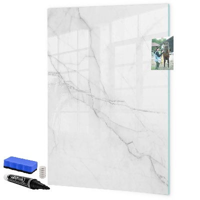 Pizarra borrable de cristal con imanes Tablero elegante para fotos y notas.