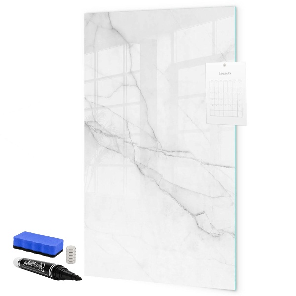 Pizarra borrable de cristal con imanes Tablero elegante para fotos y notas.