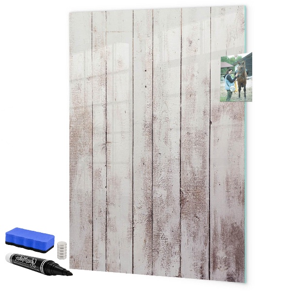 Pizarra magnética de pared con rotulador Un tablero para presentar fotos y notas.