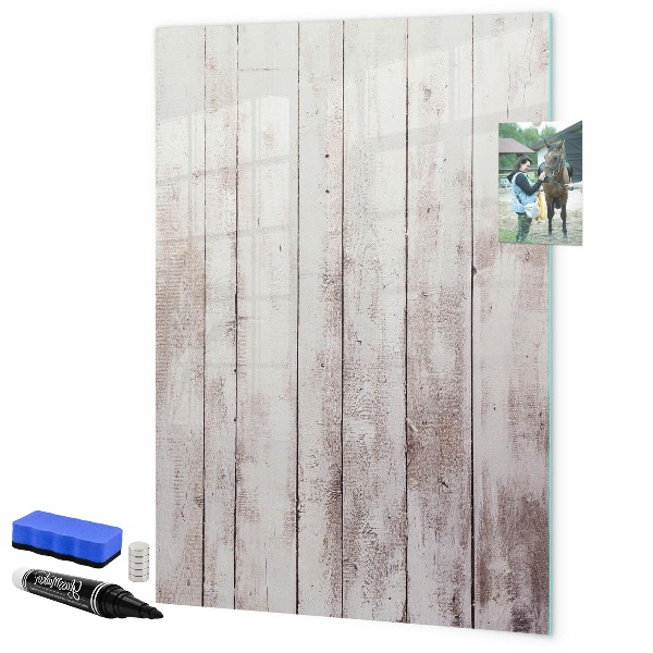 Pizarra magnética de pared con rotulador Un tablero para presentar fotos y notas.