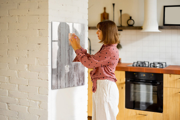 Pizarra magnética de pared con rotulador Un tablero para presentar fotos y notas.