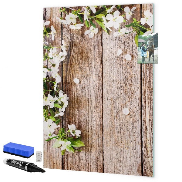 Pizarra borrable de cristal con imanes Tablero creativo para fotos y notas