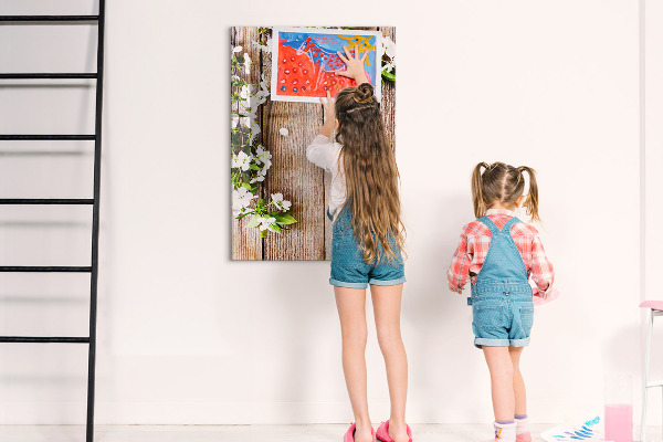 Pizarra borrable de cristal con imanes Tablero creativo para fotos y notas