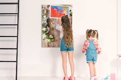 Pizarra borrable de cristal con imanes Tablero creativo para fotos y notas