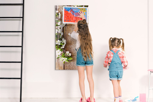 Pizarra borrable de cristal con imanes Tablero creativo para fotos y notas