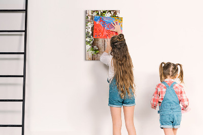 Pizarra borrable de cristal con imanes Tablero creativo para fotos y notas