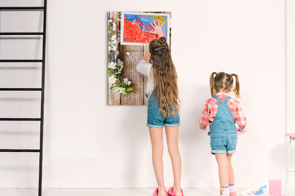 Pizarra borrable de cristal con imanes Tablero creativo para fotos y notas