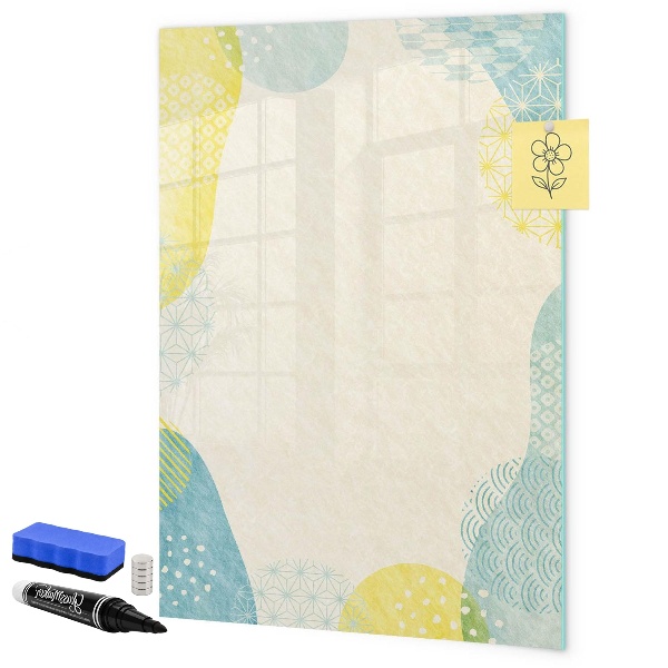 Pizarra magnética de pared con rotulador Un espacio creativo para recuerdos y fotos.