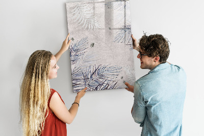 Pizarra borrable de cristal con imanes Elegante tablero fotográfico con plantas