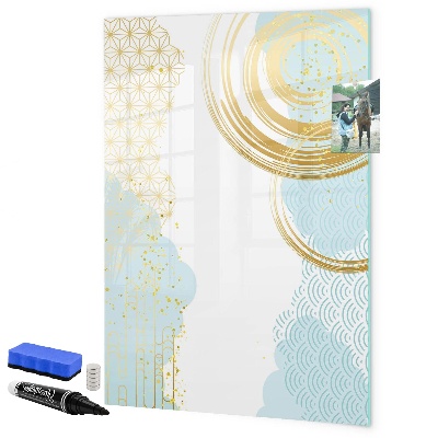 Pizarra magnética de pared con rotulador Un espacio creativo para recuerdos y notas.