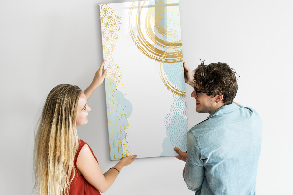 Pizarra magnética de pared con rotulador Un espacio creativo para recuerdos y notas.