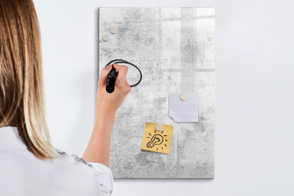 Pizarra borrable de cristal con imanes Tablero moderno para notas y fotos