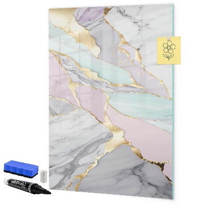 Pizarra magnética de pared con rotulador Un elegante tablero para notas y fotos.