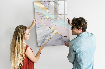 Pizarra magnética de pared con rotulador Un elegante tablero para notas y fotos.