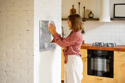 Pizarra magnética de pared con rotulador Un elegante tablero para notas y fotos.