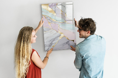 Pizarra magnética de pared con rotulador Un elegante tablero para notas y fotos.