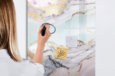 Pizarra borrable de cristal con imanes Un elegante tablero para notas y fotos.
