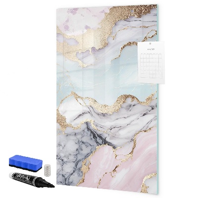 Pizarra borrable de cristal con imanes Un elegante tablero para notas y fotos.