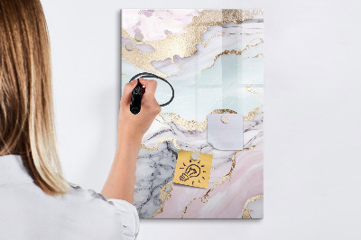 Pizarra borrable de cristal con imanes Un elegante tablero para notas y fotos.